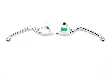 Chrome Smooth Wide Hand Lever Set