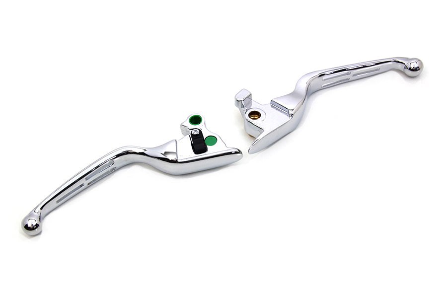 Chrome 3-Slot Wide Hand Lever Set