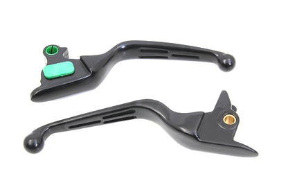 Matte Black 3-Slot Wide Hand Lever Set