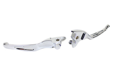 M8 Chrome 3-Slot Hand Lever Set with Pin