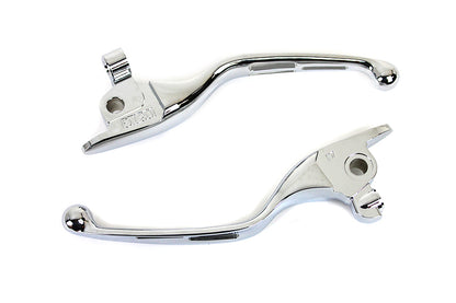 M8 Chrome 3-Slot Hand Lever Set with Pin