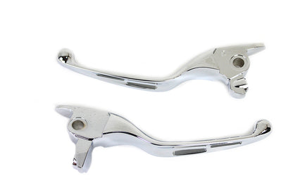 M8 Chrome 3-Slot Hand Lever Set with Pin