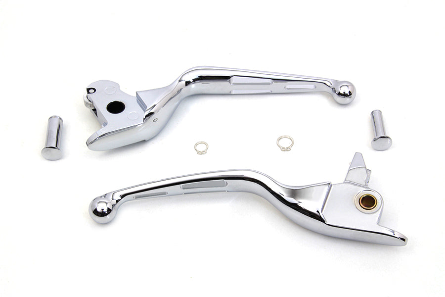 Chrome 3-Slot Wide Hand Lever Set