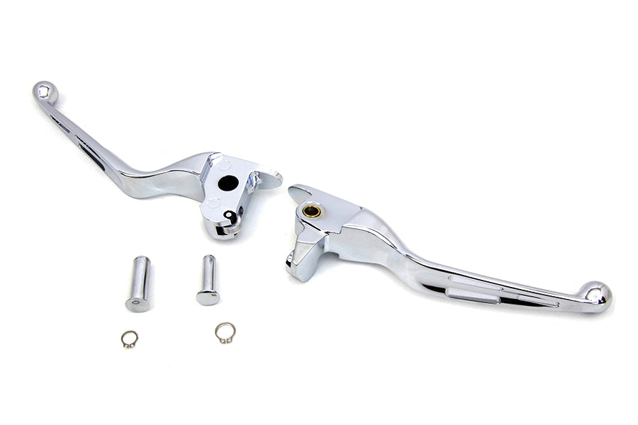 Chrome 3-Slot Wide Hand Lever Set