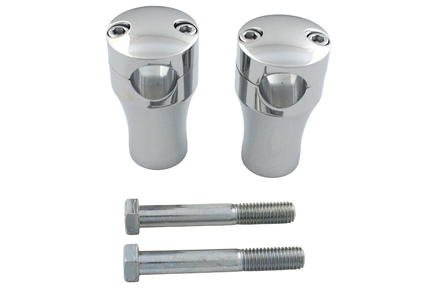 3 Solid Billet Riser Set Chrome