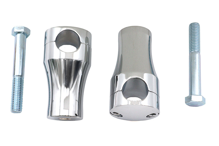 3 Solid Billet Riser Set Chrome