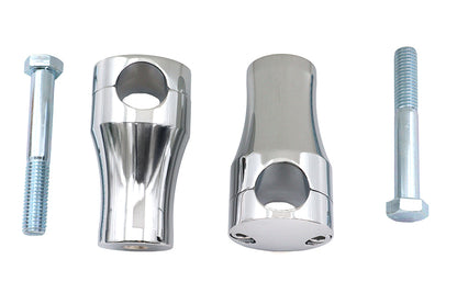3 Solid Billet Riser Set Chrome