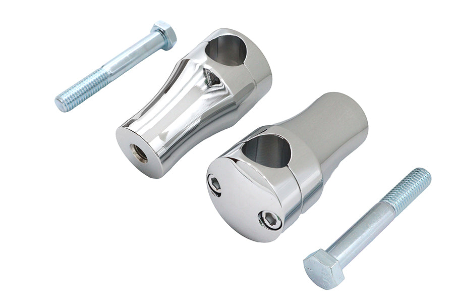 3 Solid Billet Riser Set Chrome