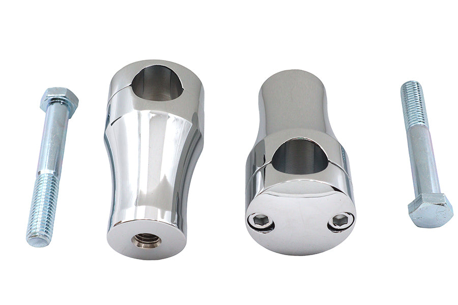 3 Solid Billet Riser Set Chrome