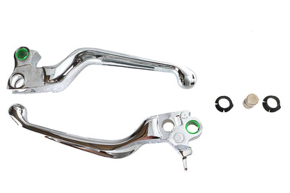 Chrome Slotted Hand Lever Set