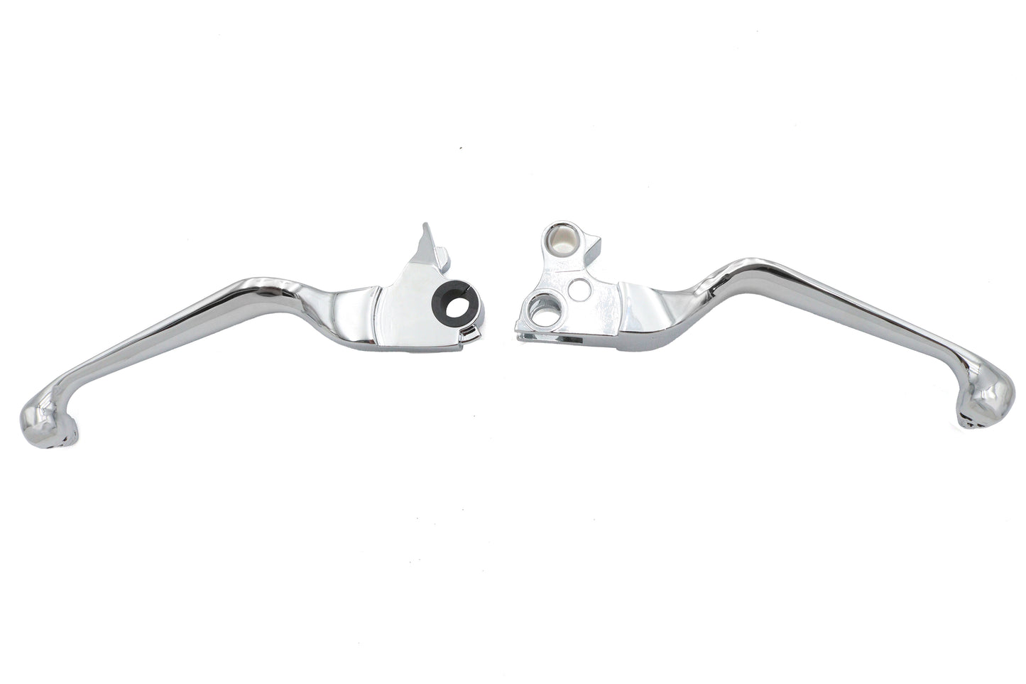 Chrome Contour Hand Lever Set with Skull Ends