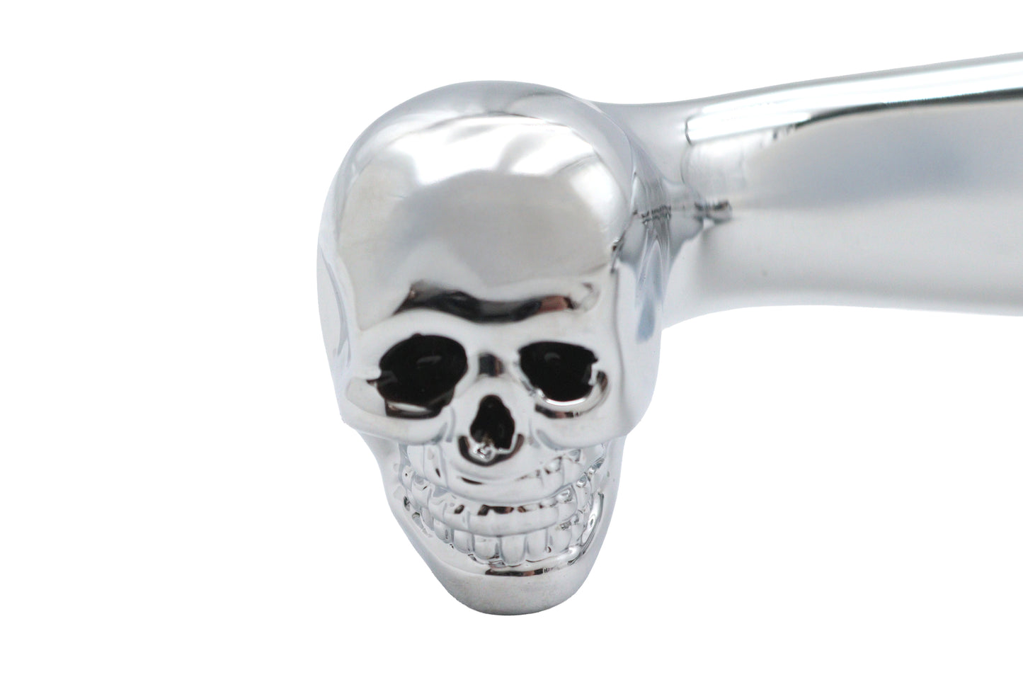 Chrome Contour Hand Lever Set with Skull Ends