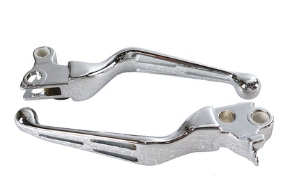Chrome Slotted Hand Lever Set