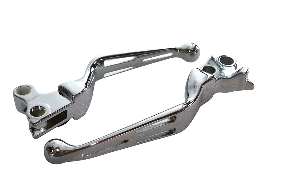 Chrome Slotted Hand Lever Set
