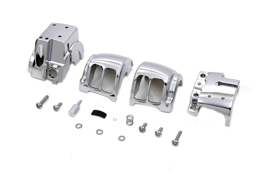 Handlebar Control Switch Housing Kit Chrome