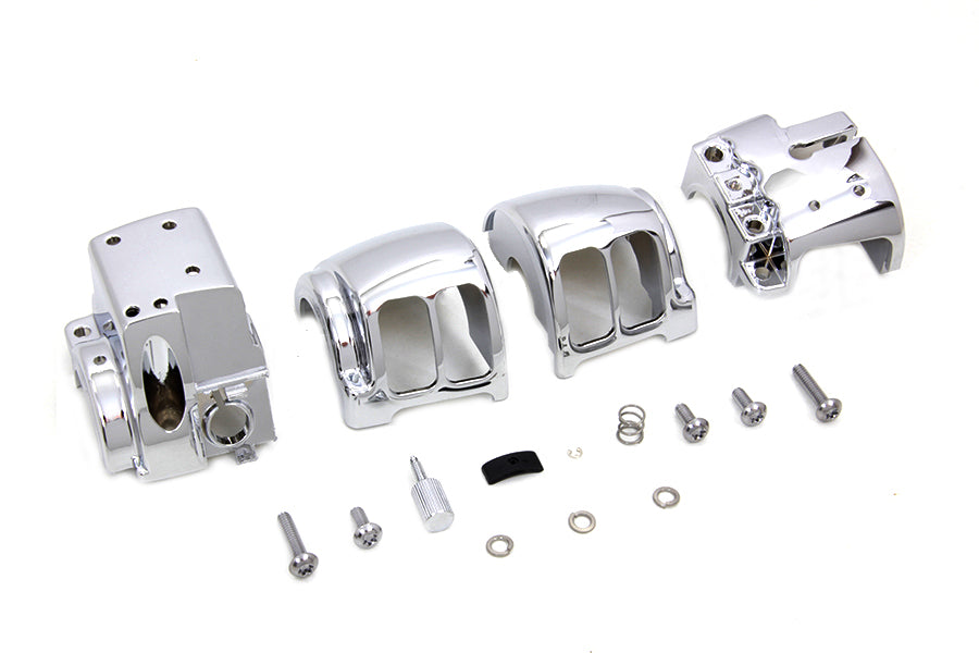 Handlebar Control Switch Housing Kit Chrome