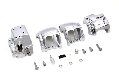 Handlebar Control Switch Housing Kit Chrome
