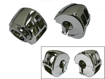 Handlebar Control Switch Housing Kit Chrome