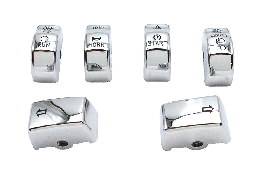 Handlebar Switch Cap Set Chrome
