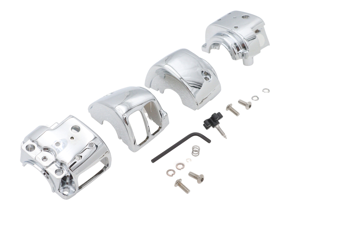 Handlebar Switch Housing Kit Chrome