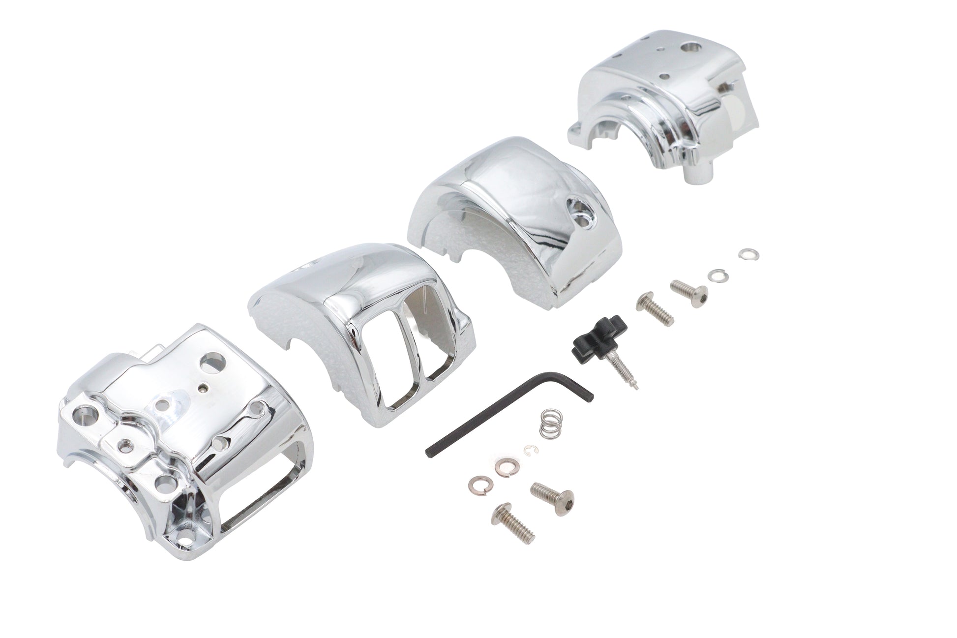 Handlebar Switch Housing Kit Chrome