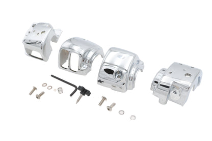 Handlebar Switch Housing Kit Chrome