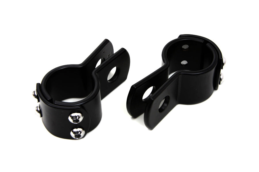 Black 1-1/2 Footpeg Mount Clamp Set