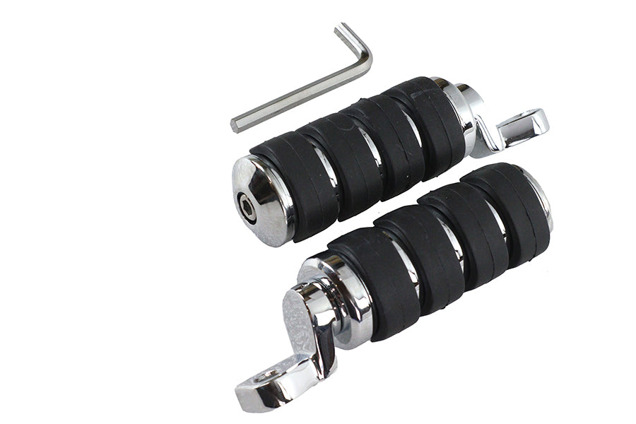 Large Chrome Cats Paw Footpeg Set