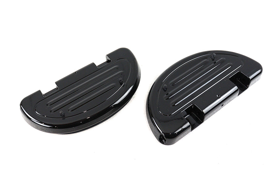 OE Gloss Black Passenger Half Moon Footboard Set