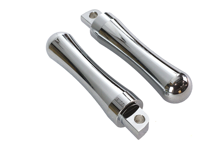 Chrome Contour End Footpeg Set