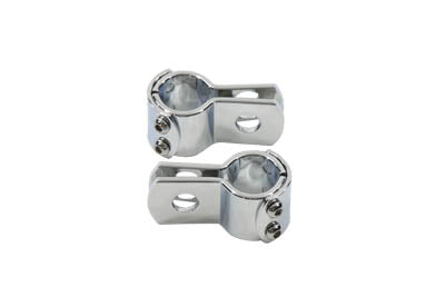Chrome 1 Footpeg Mount Clamp Set