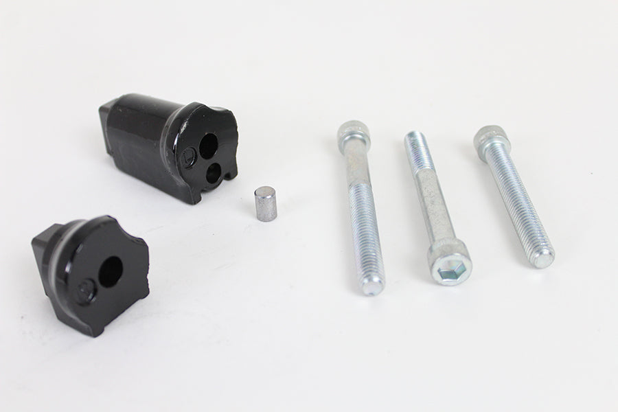 Passenger Footboard Adapter Set Black