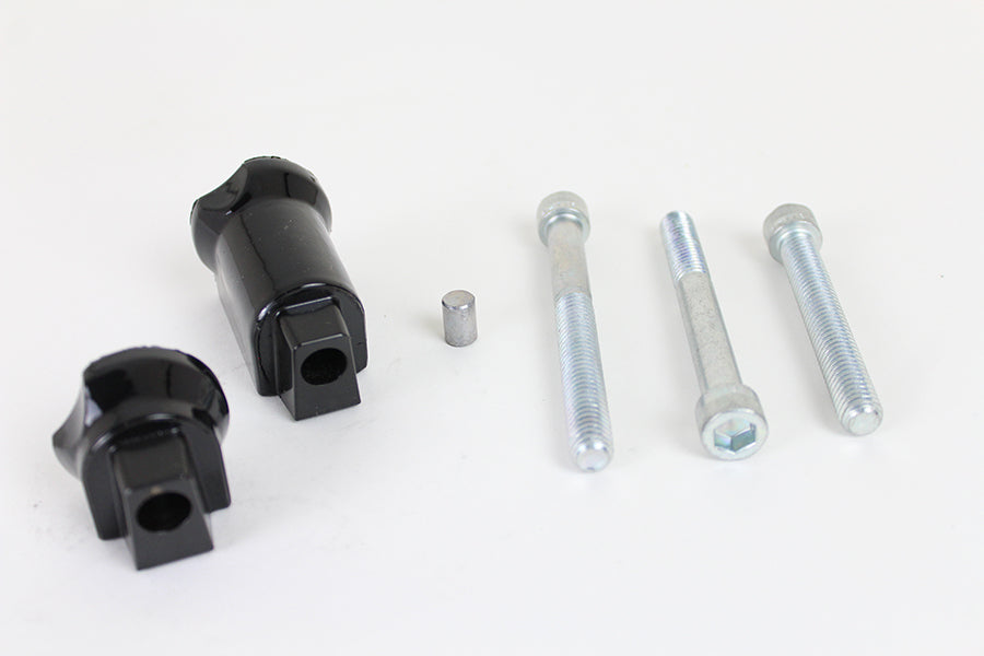 Passenger Footboard Adapter Set Black