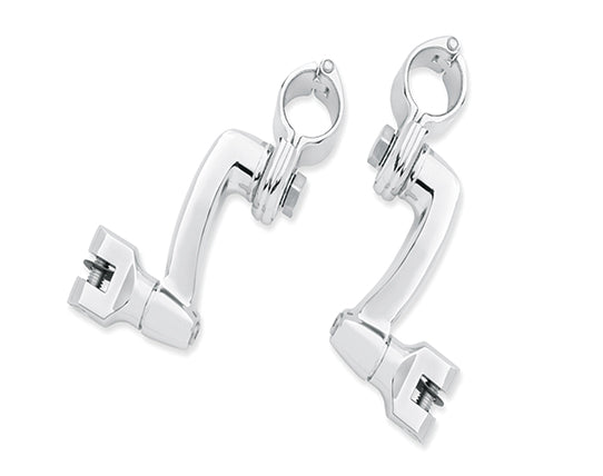 360° Adjustable Passenger Footpeg Mount Kit Chrome