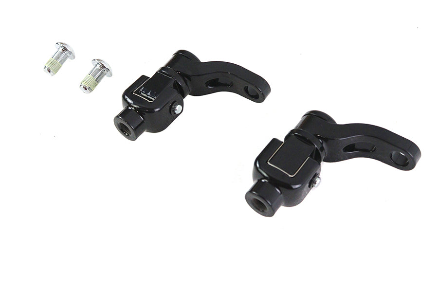 360° Adjustable Passenger Footpeg Mount Kit Black