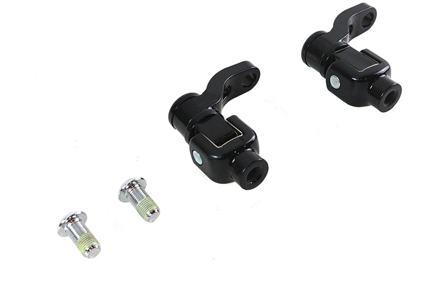 360° Adjustable Passenger Footpeg Mount Kit Black