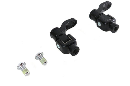 360° Adjustable Passenger Footpeg Mount Kit Black