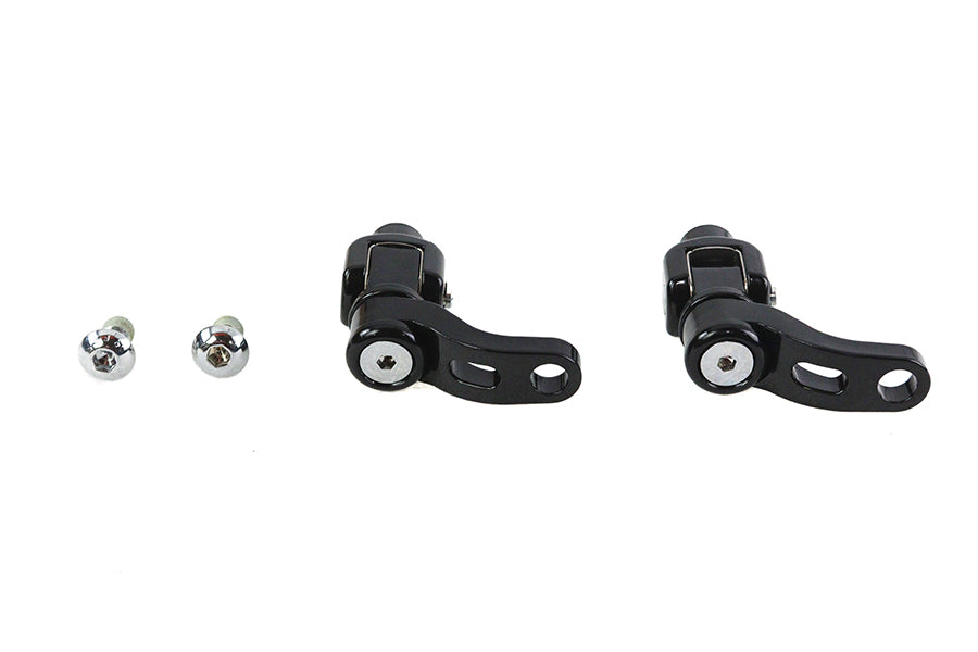 360° Adjustable Passenger Footpeg Mount Kit Black