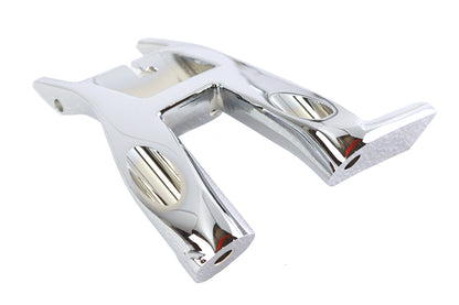 M8 Left Bracket Footboard Mount Chrome