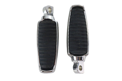 Chrome Footpeg Set with Rubber Inlay