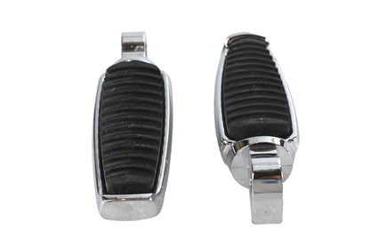 Chrome Footpeg Set with Rubber Inlay