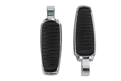 Chrome Footpeg Set with Rubber Inlay