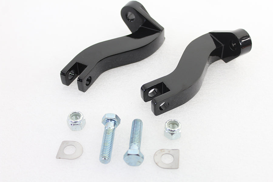 Footpeg Mount Bracket Set Passenger Black
