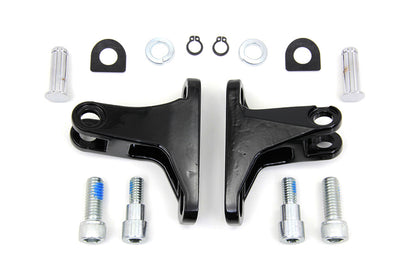Black Rear Passenger Mini Footboard Mount Kit
