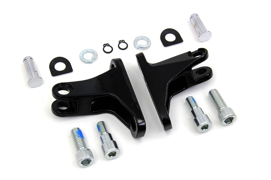 Black Rear Passenger Mini Footboard Mount Kit