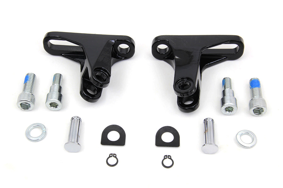 Black Rear Passenger Mini Footboard Mount Kit