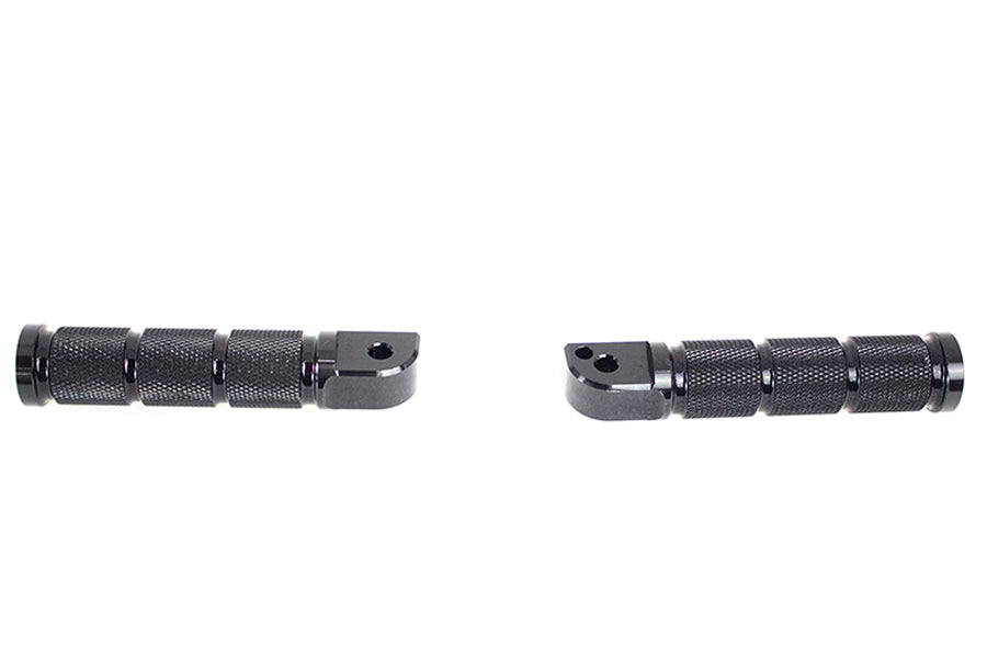 Black Retro Passenger Footpeg Set