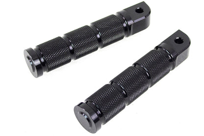 Black Retro Passenger Footpeg Set
