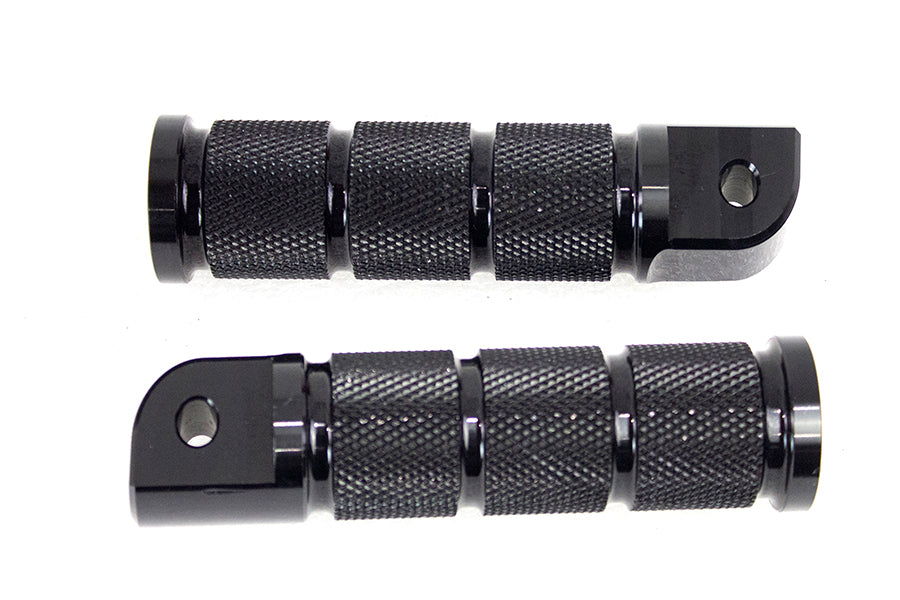 Black Retro Passenger Footpeg Set