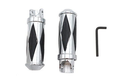 Chrome Diamond Style Footpeg Set
